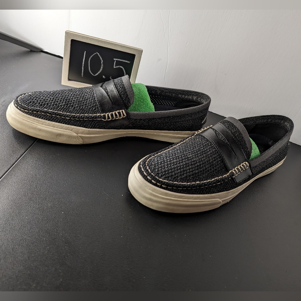 Cole Haan 10.5 Pinch Weekender comfy blue knit slip on deck shoes rubber soles - Picture 2 of 9